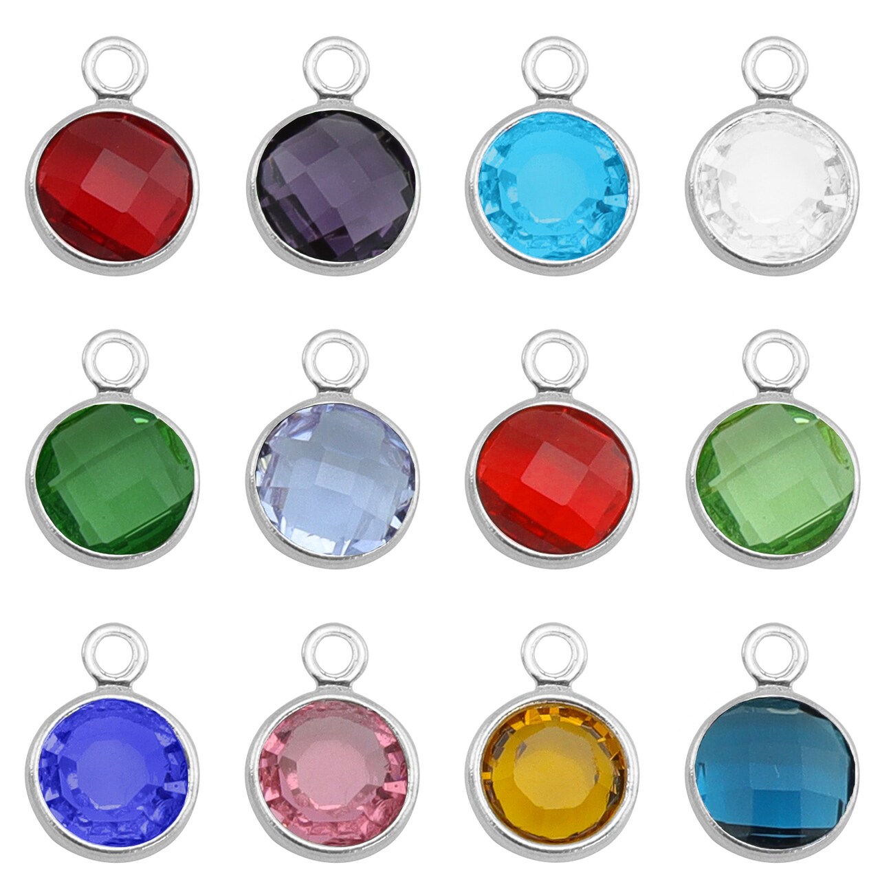 Stainless Steel Birthstone Colored CZ Stone Charms Michaels